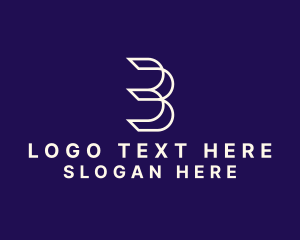 Simple Minimalist Letter B  Logo