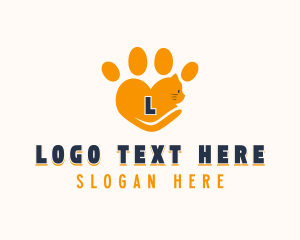 Pet Grooming - Feline Cat Tail logo design