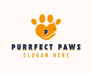 Feline Cat Tail logo design