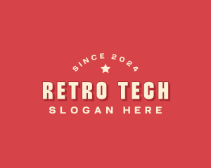 Retro Hipster Star logo design