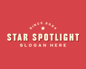 Retro Hipster Star logo design