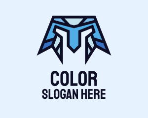 Multicolor Spartan Helmet  Logo