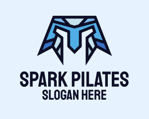 Multicolor Spartan Helmet  Logo