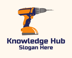 Construction Power Drill Logo