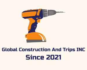 Home Renovation - Construction Power Drill logo design
