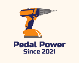 Construction Power Drill logo design