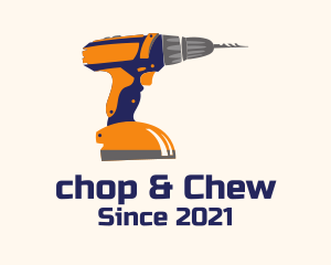 Home Renovation - Construction Power Drill logo design