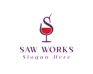 Wine Bar Letter S logo design