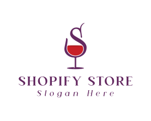 Wine Bar Letter S logo design