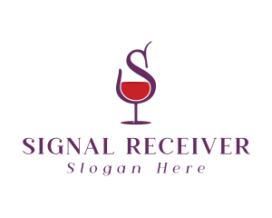 Wine Bar Letter S logo design