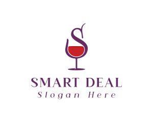 Wine Bar Letter S logo design