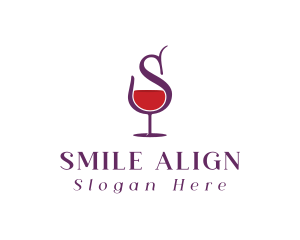 Wine Bar Letter S logo design