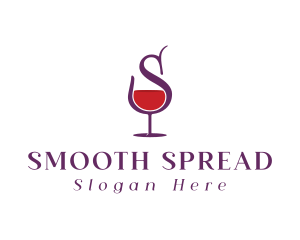 Wine Bar Letter S logo design