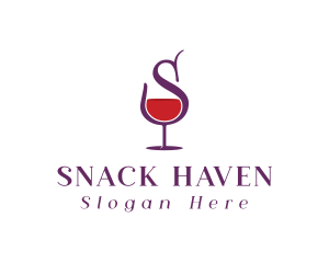 Wine Bar Letter S logo design