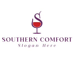 Wine Bar Letter S logo design