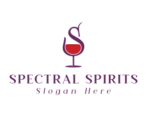 Wine Bar Letter S logo design