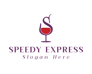 Wine Bar Letter S logo design