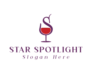 Wine Bar Letter S logo design