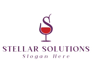 Wine Bar Letter S logo design