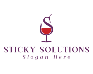 Wine Bar Letter S logo design