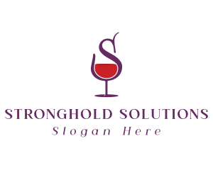 Wine Bar Letter S logo design