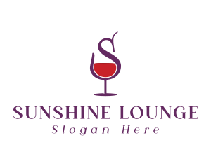 Wine Bar Letter S logo design