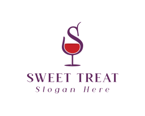 Wine Bar Letter S logo design