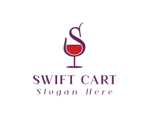 Wine Bar Letter S logo design