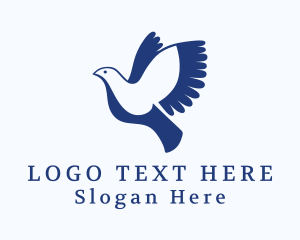 Peace - Spiritual Dove Bird logo design