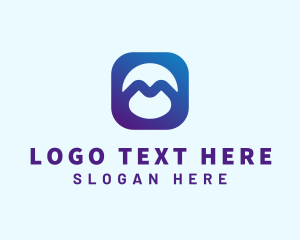 App - Tech App Letter M logo design