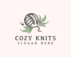 Crochet Knit Leaf logo design