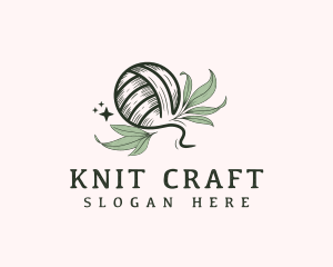 Crochet Knit Leaf logo design