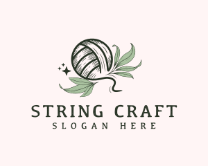 String - Crochet Knit Leaf logo design