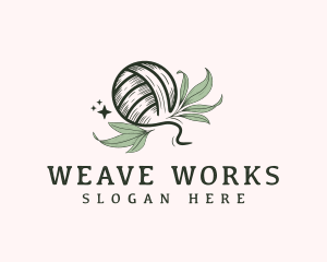 Loom - Crochet Knit Leaf logo design