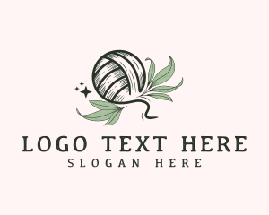 Sew - Crochet Knit Leaf logo design