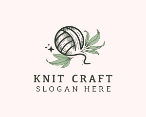 Crochet Knit Leaf logo design