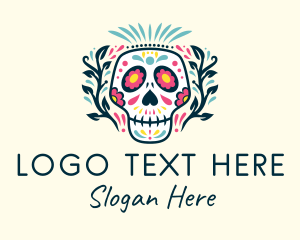 Taco - Festive Decorative Skull logo design