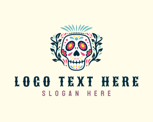 Calavera - Festive Decorative Skull logo design