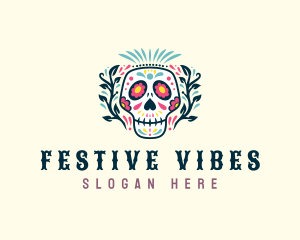 Festival - Festive Decorative Skull logo design