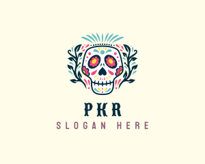 Festival - Festive Decorative Skull logo design