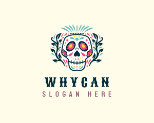 Festive Decorative Skull logo design