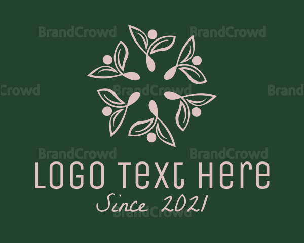 Floral Butterfly Wreath Logo