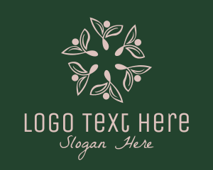 Floral Butterfly Wreath  Logo