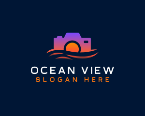 Camera Ocean Photography logo design