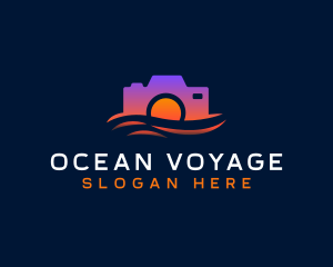 Camera Ocean Photography logo design