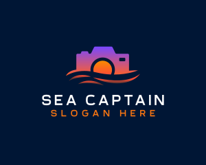 Camera Ocean Photography logo design