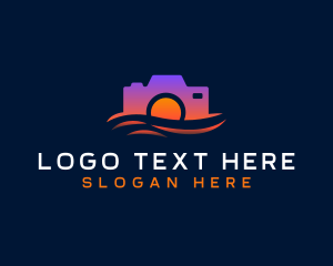 Trip - Camera Ocean Photography logo design