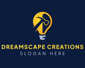 Imagination - Hammer Light Bulb Workshop logo design