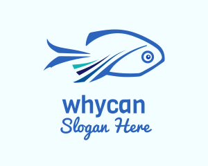 Fisherman - Blue Fish Aquaculture logo design
