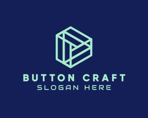 Geometric Play Button  logo design